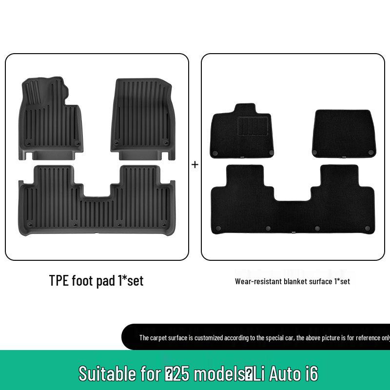 Compatible TPE Car and Trunk Floor Mats for 25 Ideal i6 Models - All-Weather Protection