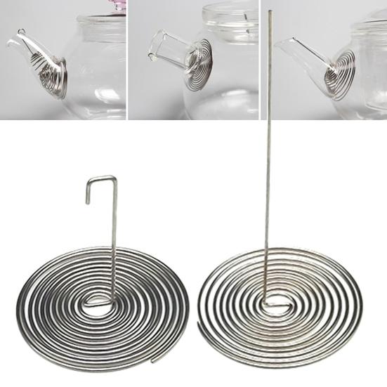 2/4Pcs Teapot Spout Strainer Portable Spiral Coffee Filter Tea Strainer Stainless Steel