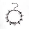 Retro punk spiky collarbone necklace Gothic bullet studded chain collar suitable for parties, daily street wear