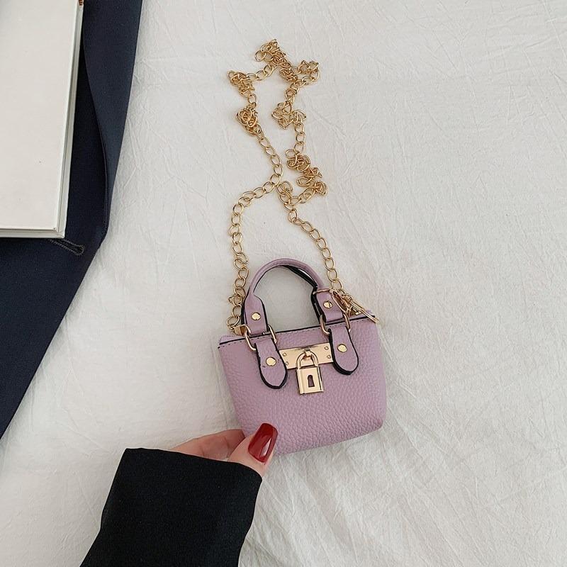 

Mini square bag women s new trendy versatile shoulder oblique span bag niche light luxury handbag bag фіолетовий