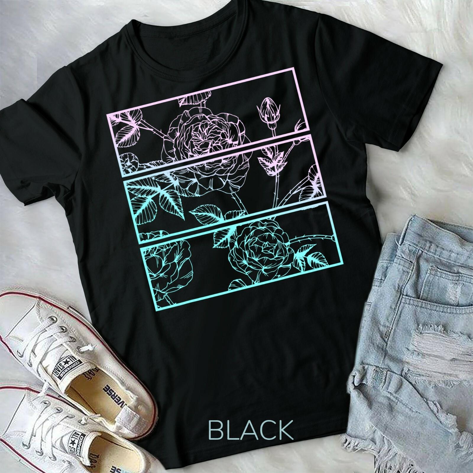 Pastel Goth Flower Emo Aesthetic Clothes Rose Soft Goth Unisex Form T-shirt M