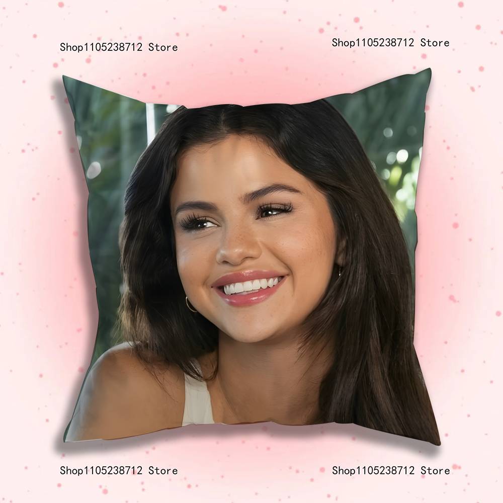S-Selenas G-Gomez Pillowcase Pillowslip Cushion Plush Boys Girls Cartoon Anime Kawaii Decoration Kids Birthday Cute Gifts