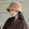 Women S Vintage French Style Fisherman Hat Warm Face Slimming Bucket Hat