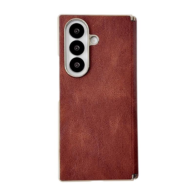Samsung Z Fold7/6/5 Leather Drop-proof Protective Phone Case with Foldable Screen Hinge.