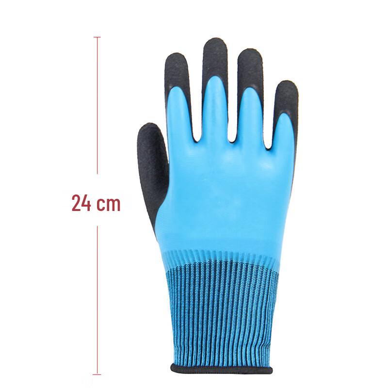Shuangan L878 Abriebfeste Wasserdichte Latex-Schaumstoff-Arbeitshandschuhe