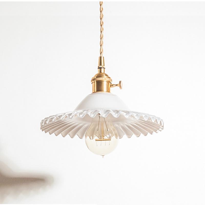 Glas Pendelleuchte Nordische Pendellampe Kupfer Pendelleuchte Messing Kreativ minimalistisch E27 Edison Lampenschirm Für Restaurant