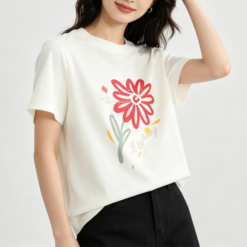 Li-Ning Summer Unisex Printed Round Neck Short Sleeve Casual Comfortable Breathable Skin-Friendly Lightweight Versatile Fashion T-Shirt AHSV586-1