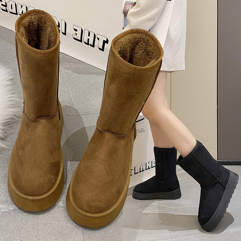 New Snow Boots Women's Winter New Velvet Warm Short Boots Platform Cotton Shoes Women's Cotton Shoes