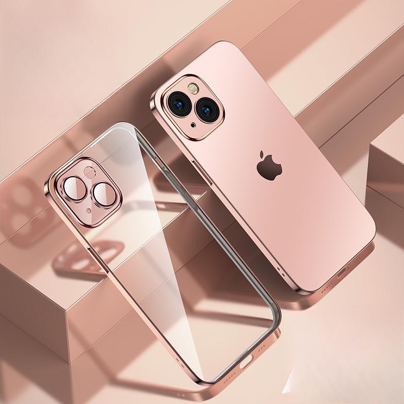 Applicable To Apple 13 Phone Case, IPhone14Promax Transparent Anti-drop 12 Full Package 11 Electroplated Anti-drop Protective Case