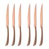 6 Pcs 304 Stainless Steel Gold Steak Knife Sharp Rainbow Knives Restaurant Black Steak Knives In Dinnerware Set