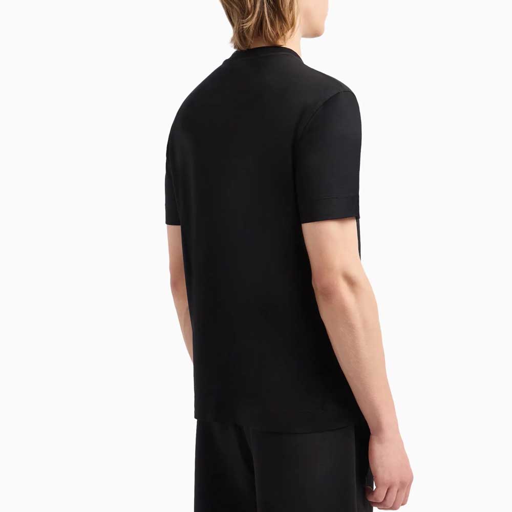 Emporio Armani Ss24 Logo Letter Print Crew Neck Straight Fit Short Sleeve T-Shirt Men Tops Black 3D1TP4-1JUVZ-0999