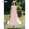 Elegante Abito Midi Senza Maniche in Stile Francese