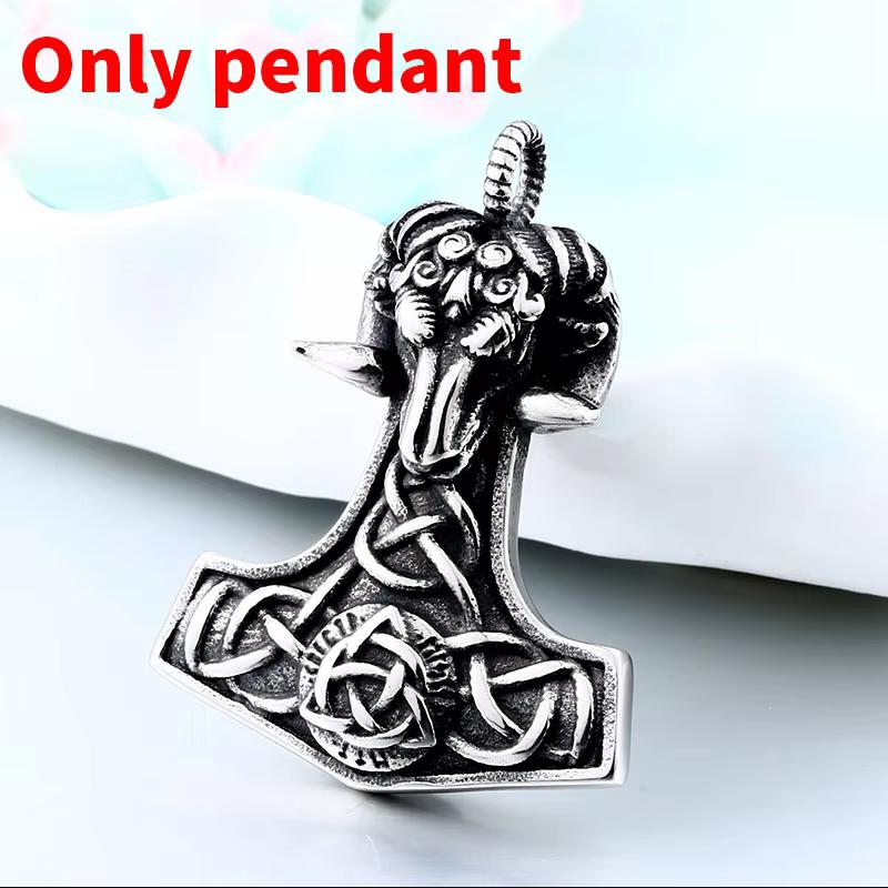 BEIER 2024 New Design 316L Stainless Steel Sheep Head Viking Valknut Celtic Knot Odin Animal Pendant Fashion Jewelry