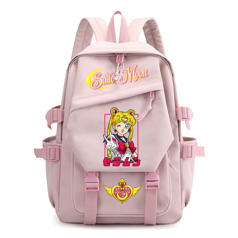 Sailor Moon Anime Small Backpack for Girls Student Lightweight Daypack Casual School Bag