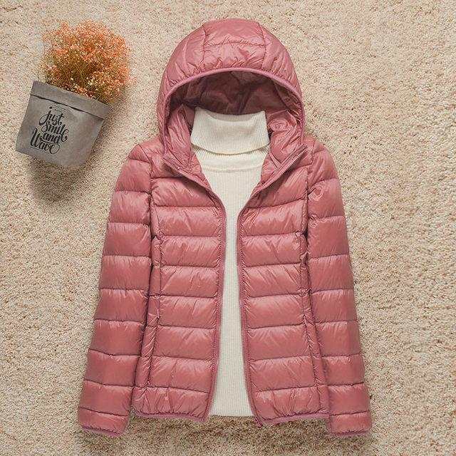 Women Winter Coat New Ultra Light White Duck Down Jacket Slim Women Winter Puffer Jacket Portable Windproof Down Coat