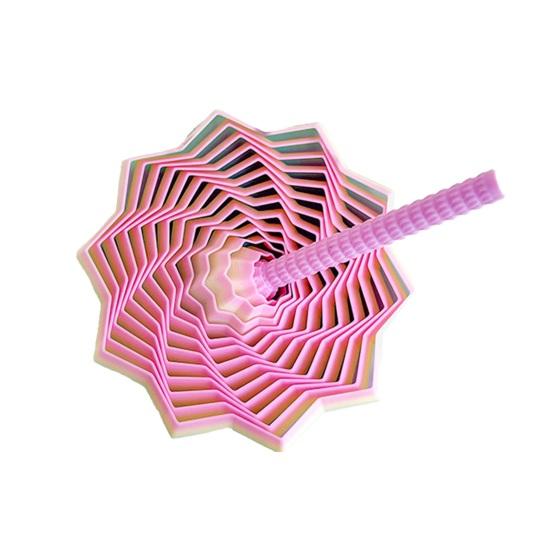 Yousheng Expanded Sensory Fidget Star 3D Printed Spinning Tower Fidget Toy Flexible Spiral Star with Handle for Stress Relief Office Desk Accessory