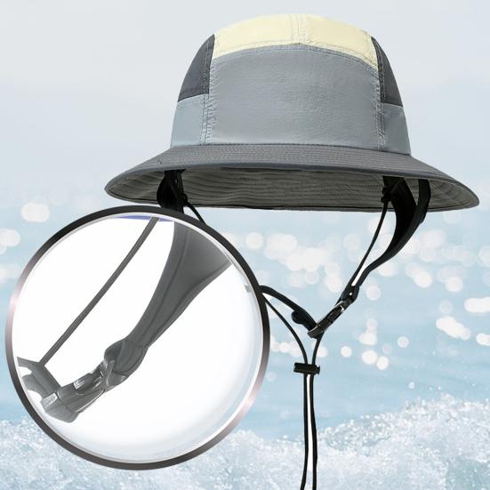 Klobouk na ochranu proti slunci Měkký prodyšný, široký okraj odolný proti UV záření, voděodolný klobouk proti slunci s nastavitelným páskem na bradu