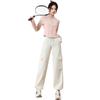 2024 Women's Outdoor Sportswear Set: Casual Gym Yoga Jacket & Loose Cargo Pants