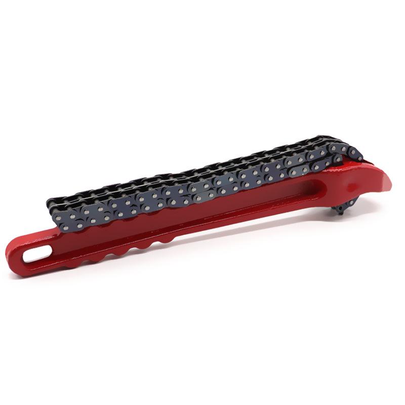 Double Chain Hook Filter Wrench - Oil Filter Removal Tool 12-inch Large Double Chain Wrench