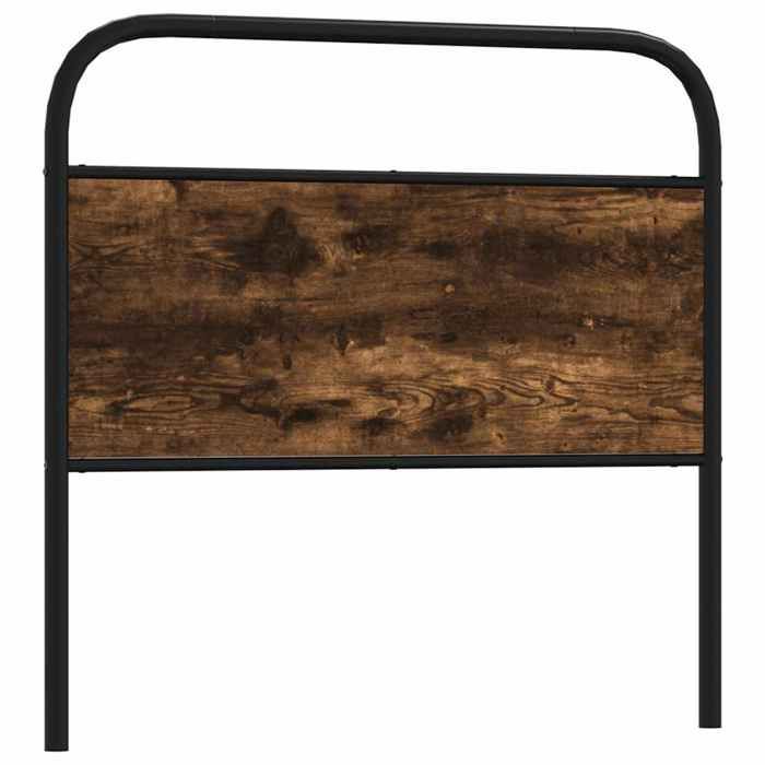 VidaXL Tête de lit chêne fumé 90 cm acier et bois d'ingénierie 4100237