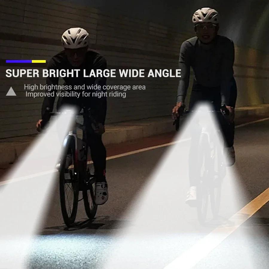 Bicycle Front Light Type-C Rechargeable Bike Light 9 LED MTB Road Bike Headlight Riding Safety Flashlight Cycling Accessories