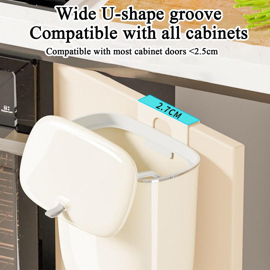 Kitchen Trash Can Trash Bin With Lid Cute Waste Basket With Eyes And Legs Decoration For Wall Under Sink Bedroom RV Bathroom