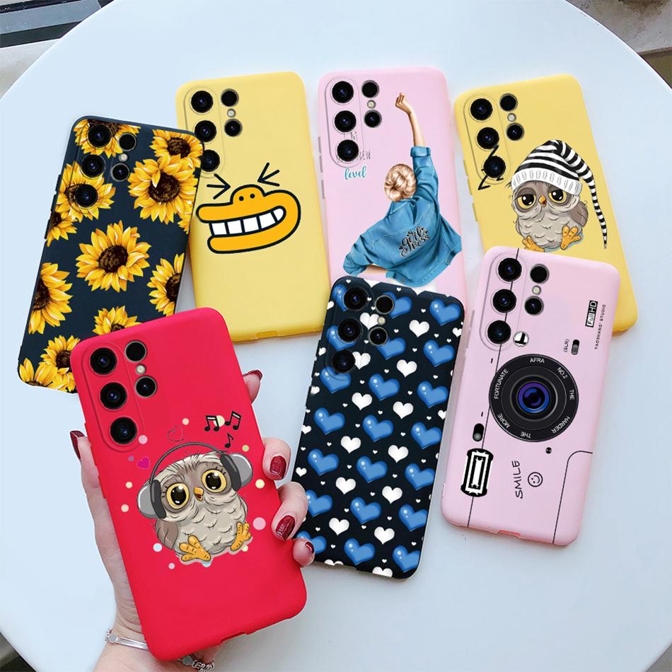 For Samsung Galaxy S24 Ultra Case S24 Plus Sunflower Girl Painted Soft Silicone Phone Case For Samsung S24 Ultra S 24 S24+ Shell