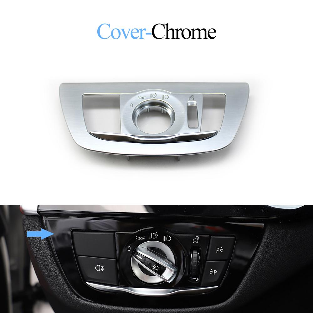 Car Front Dashboard Headlight Switch Rotary Knob Button Head Lamp Cover Panel For BMW 5 Series 6GT M5 G30 G31 G38 G32 F90