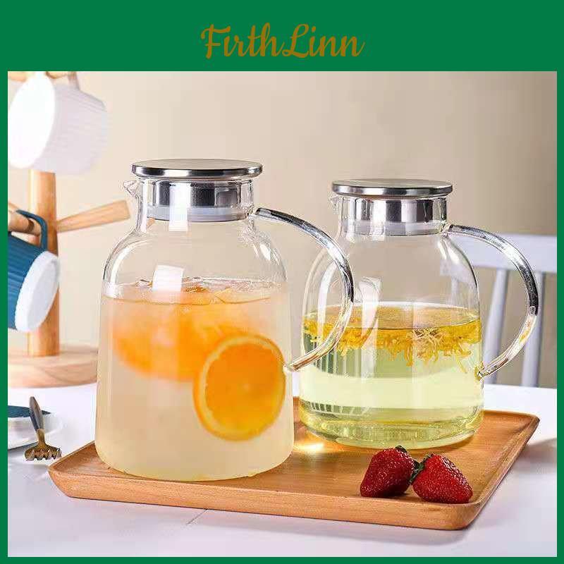 Glass Cold High Kettle Kettle Temperature Resistant Cold Water Cup Household Teapot Cool White Water Bottle Set Large Capacity