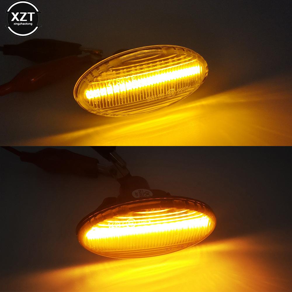 2Pcs Car Dynamic LED Side Repeater Indicator Light Flowing Side Marker Signal Lamp Light for BMW Mini Cooper R50 R52 R53 02-08