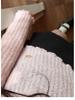 Mink Fur Pink Bow Off-Shoulder Knit Top for Women - Autumn/Winter Base Layer