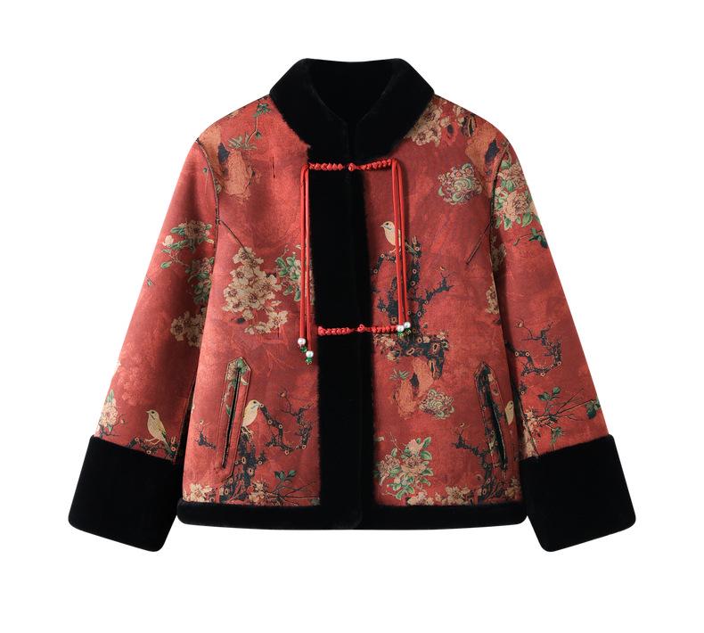 2025 New Chinese-Style Double-Sided Thick Coat for Middle-Aged & Elderly Women