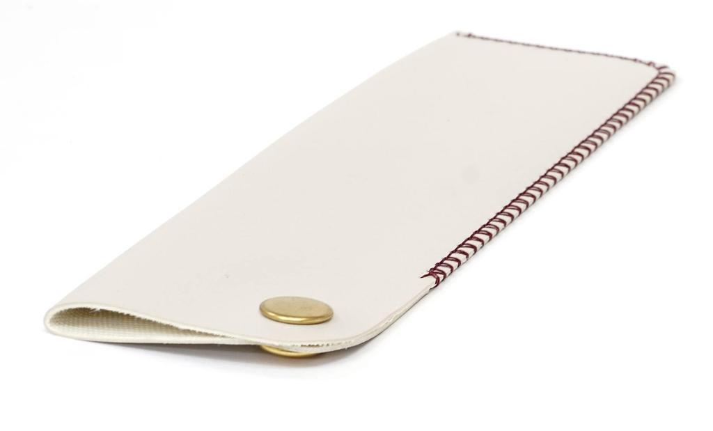White Pen Case with Red Metal Touch Stick and 60 Gold Slim Ballpoint Pens Two-Pack Hook-and-Loop (NK01W-ALR-SV60KBP-2)