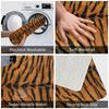 Siberian Tiger Fur Pattern Door Floor Kitchen Bathroom Mats Anti-Slip Indoor Wild Animal Doormat Living Room Entrance Carpet Rug