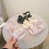 Summer Girls Flower Rhinestone Light Up Anti-Slip Princess Sandals For Baby Girls