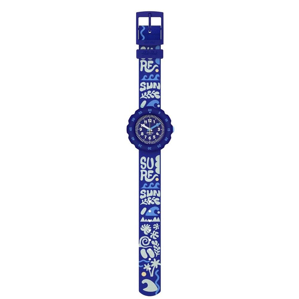 Flick Flak Kids Wristwatch Surfing Essentials FPSP080 Boys Blue