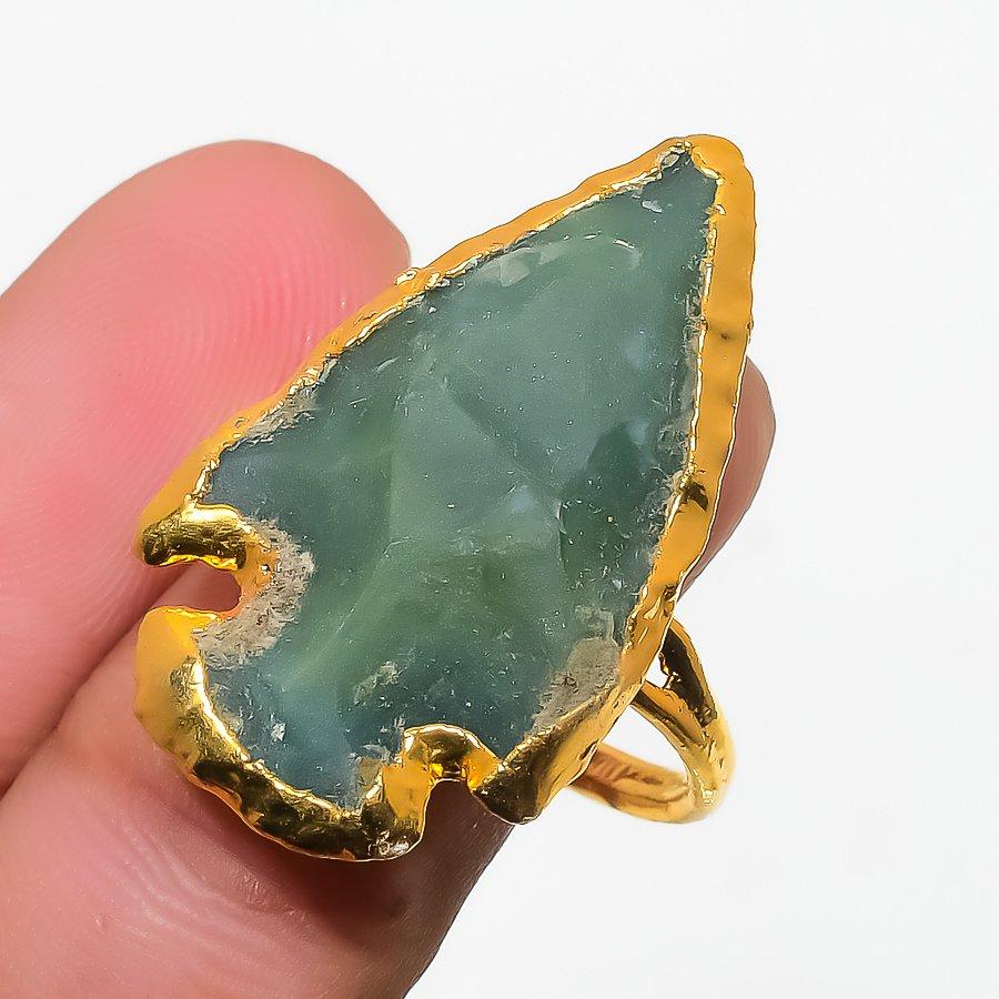 

Aquamarine Gemstone 925 Sterling Silver Jewelry Ring Size Adjustable GK-1205
