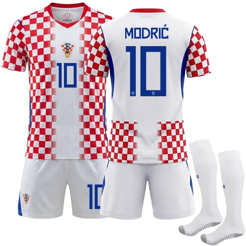 

2026 FIFA World Cup Croatia Home #10 MODRIĆ Sport Training Jersey Set with Socks Teens Kids Adults Custome Name Football Kits 3XL