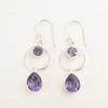 Iolite Gemstone 925 Silver Engagement Wife Gift Dangle Hook New Earrings Jewelry EE-140-1