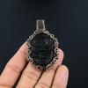 Black Tourmaline Pendant Gemstone Jewelry, 999 Copper Wire Wrapped Pendant, Handmade Amazing Pendant Jewelry