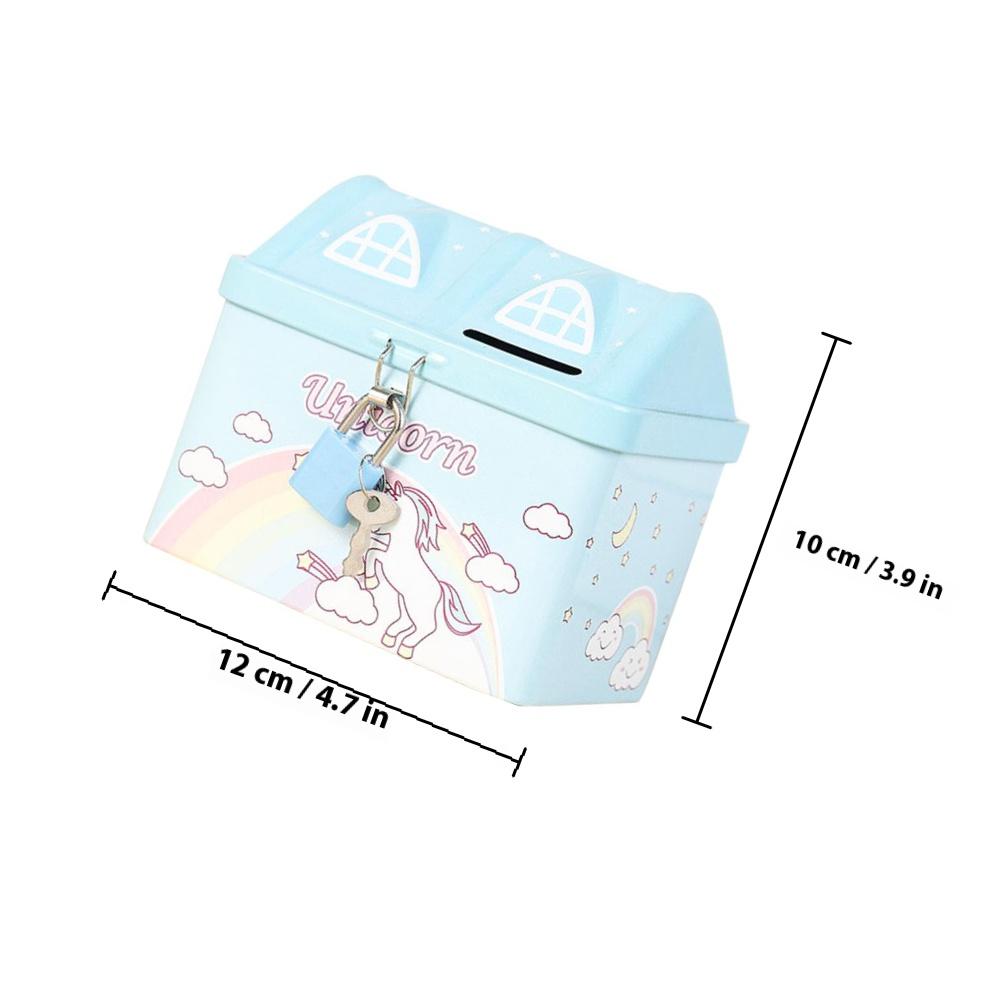 

Charming Unicorn Piggy Shape Metal Money Box for Gift Idea Coin Jar Room Accessory