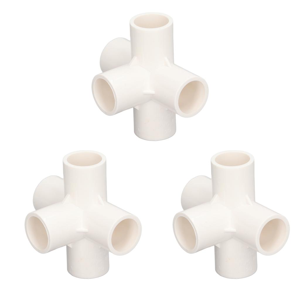 10 Pcs 5 Way Pipe Connector 25mm PVC Elbow Pipe Fitting for Furniture Greenhouse Tent
