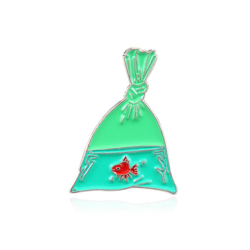Adorable Red Goldfish Brooch: Transparent, Personalized, Cute Cartoon Design