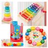 Montessori Wooden Toys Childhood Toy Children Kids Colorful Wooden Blocks