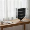 Ball Display Case 3-Tier Wall-Mounted Clear for Office, Sports Fans