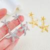 New Exaggerated Boho Large Metal Starfish Stud Earrings for Women Ladies Trendy Summer Gold Color Earrings Fashion Jewelry