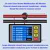AC 50-300V 100A Voltage Current Power Meter Electricity Frequency Energy monitor Voltmeter with External Closed Ampere Inductor