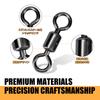 Piscorush Rolling Swivel Stainless Steel Fishing Tackle Snap Ocean Snap Pack of Set, Swivels, Swivels, 14#-12/0 (3/0, 95kg, 100)