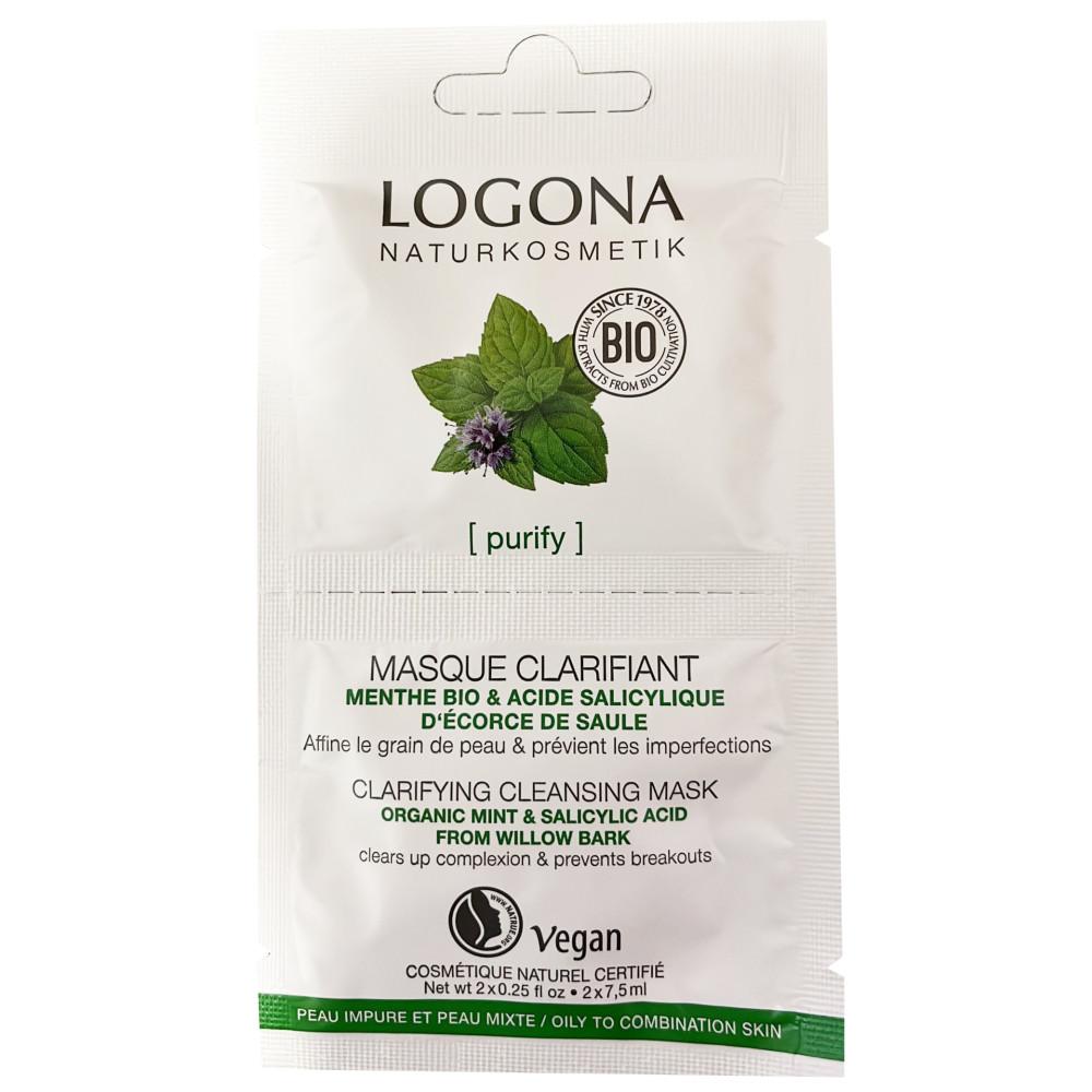 

Logona - Органическая очищающая маска с мятой и гамамелисом -