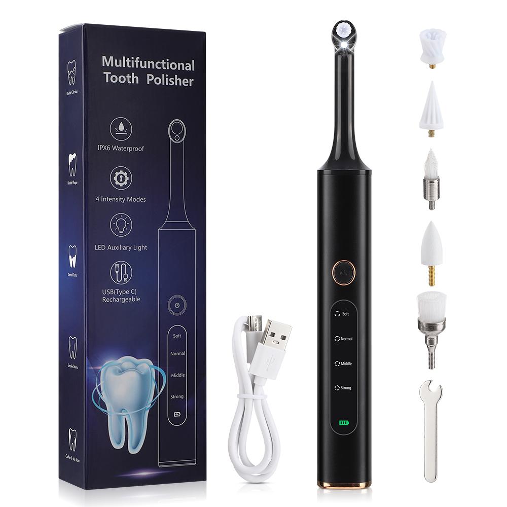 Electric Tooth Polisher Rotatable Toothbrush Dental Scaler Plaque Tartar Remover Dental Stone Cleaner Teeth Whitener